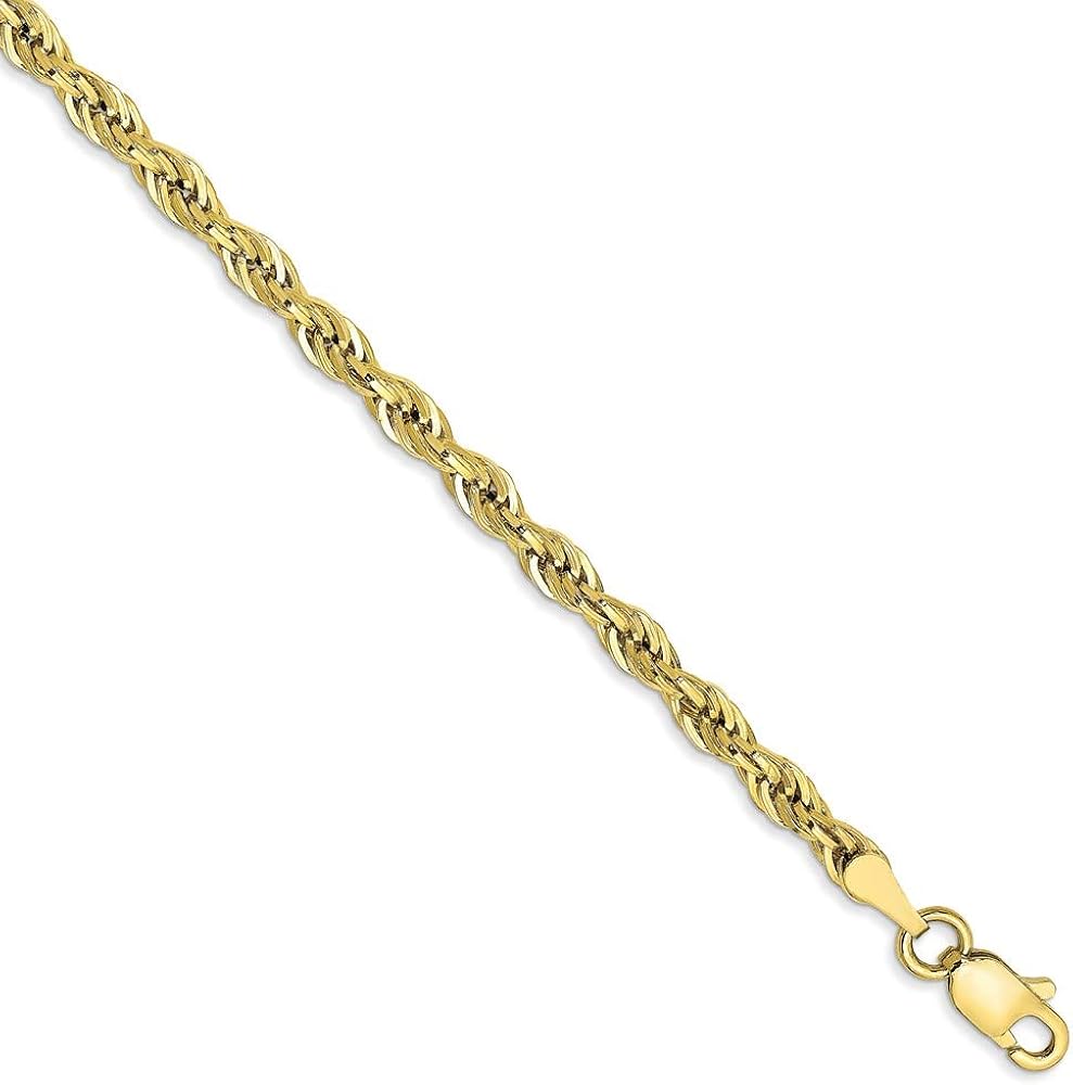 10k 3mm SemiSolid Rope Chain 8in 3mm style 10BC1338
