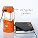 GlowSunny Led Lantern Ultra Light Solar Panel Charger Portable Collapsibel Outdoor&Indoor Flashlight Tent Light For Camping, Home, Garden Pack-1