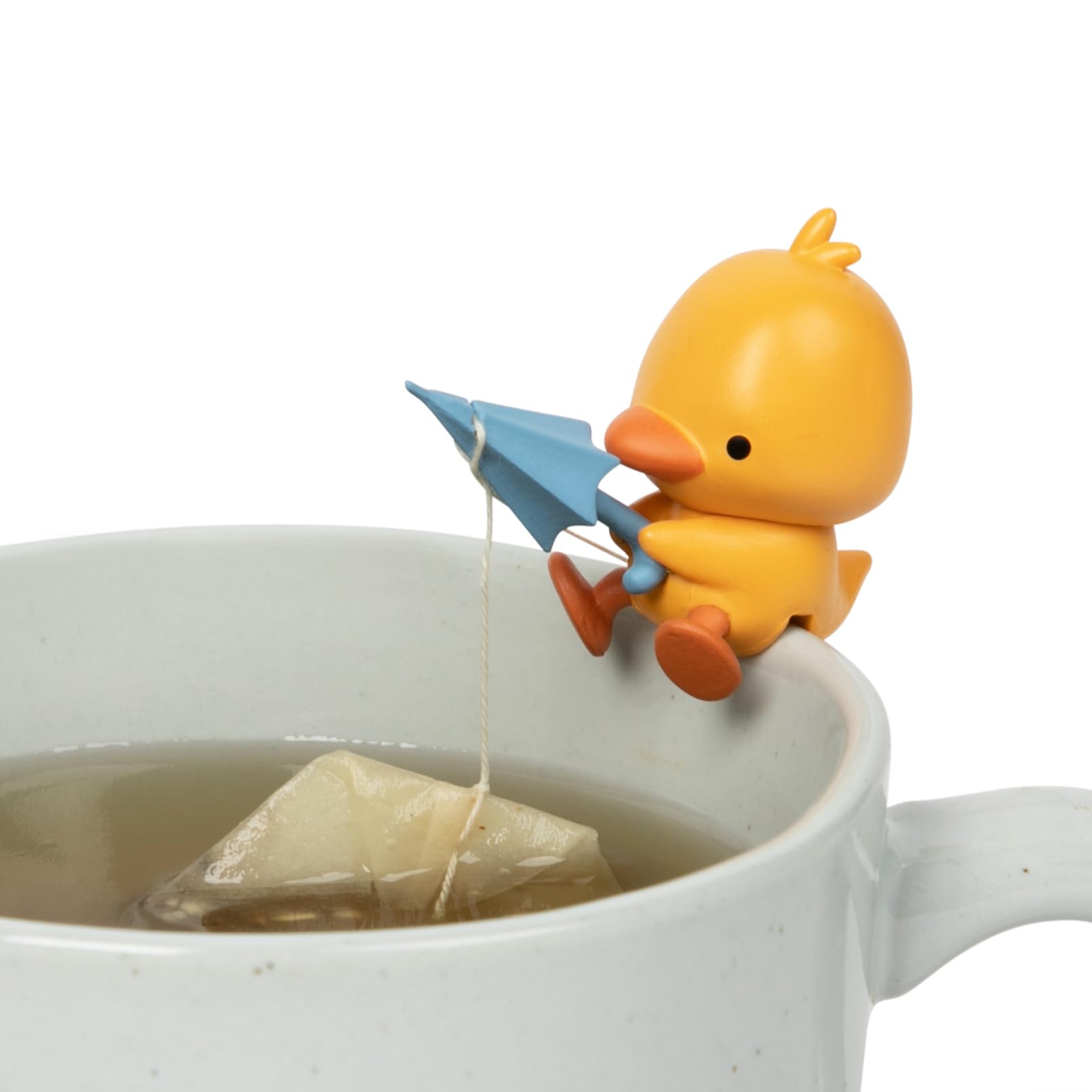 Photo 1 of Tea Mates - 1pc Cute Fishing Duck - Tea Bag Holder and String Rest - Tea Accessory for Cup and Mug - Unique Funny Novelty Toy Gift Idea - Animal Figurine Drink Marker