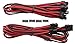 Corsair CP-8920183 Premium Individually Sleeved PCIe Cables With Dual Connectors, Red/Black