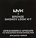 NYX Professional Makeup Bronze Smokey Look Kit, 9 Eyeshadows 2 lip colors, applicator/mirror