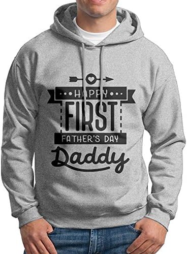 XiaoTing Mens Happy First Father's Day Daddy Fashion Running Ash Hoodies XL