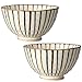 japanese rice bowl, ceramic, Tokusa Ohira Chawan, set of 2, 2.6 inch high and 4.6 inch in diameter