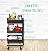 ECR4Kids 3-Tier Metal Rolling Utility Cart, Heavy-Duty Mobile Storage Organizer With Casters, Office & Kitchen Storage, Classroom & Beauty Cart