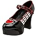 Funtasma by Pleaser Women's Halloween QUEEN-55,Black-White-Red Patent,11 M