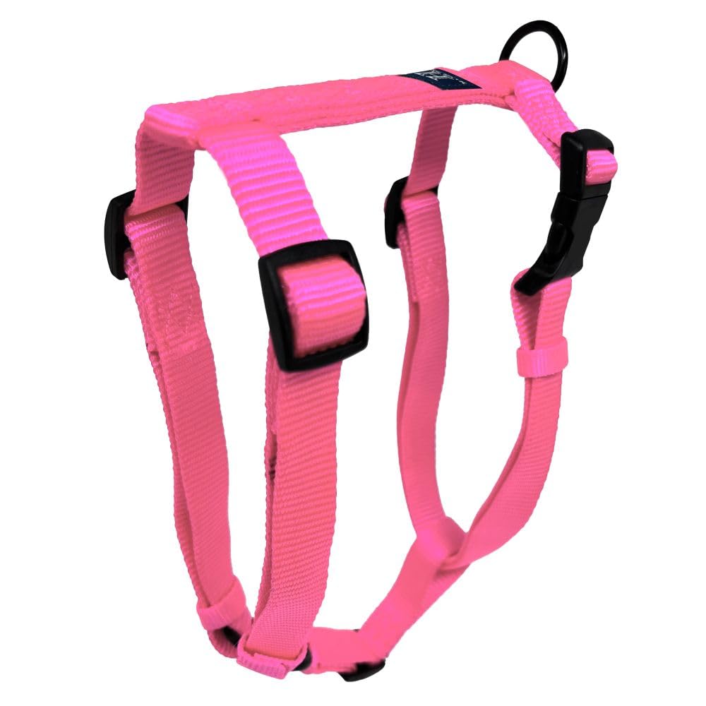 Hamilton Adjustable Comfort Nylon Dog Harness, Hot Pink, 3/4" x 20-30" — image 1