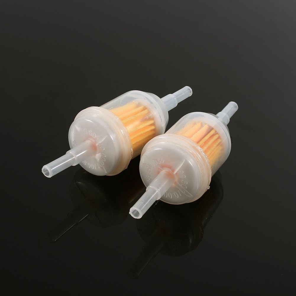 2 x 1/4 Fuel Filter Universal Motorcycle Inline Fuel Filter 6mm 8mm