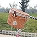 Bicycle Basket, Bike Basket Crate Hand-Woven, Cycling Bike Racks Bags Cloth, Front Handlebar Bicycle Lift Off Baskets with Cover, Fashion Durable Bicycle Basket for Adult Men Women Kids Girls Boythumb 3