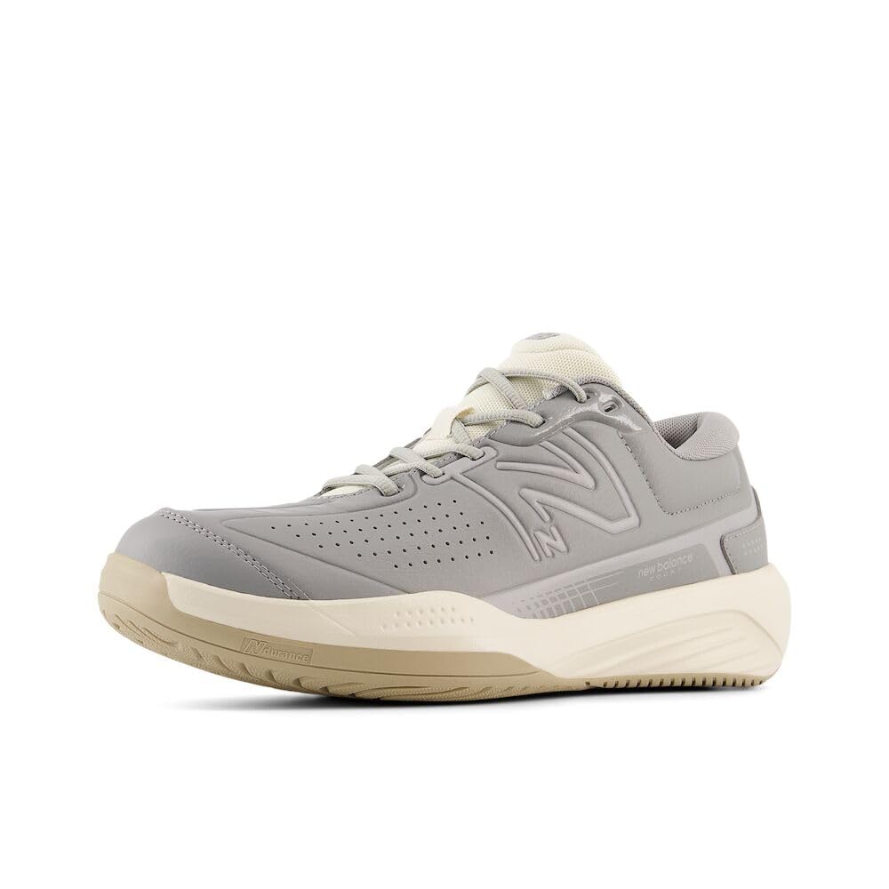 **USED** New Balance Men #39 s 696 V5 Hard Court Tennis Shoe Grey/White 9