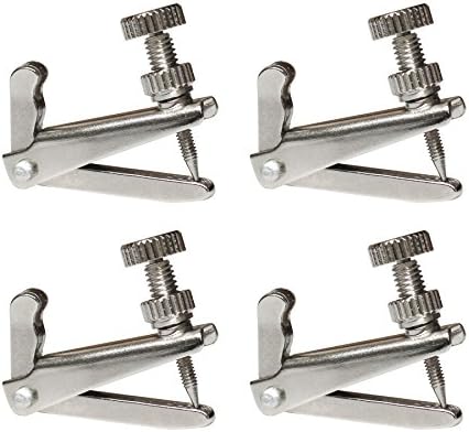 YMC 1 Set 4 pcs Full Size 4/4,3/4 Violin Fine Tuners String Adjusters Fine Tuners-Silver
