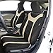FH Group Full Set Cloth Car Seat Covers - Universal Fit, Low Back Front Seat Covers, Airbag Compatible, Split Bench Rear Seat, Washable Seat Cover for SUV, Sedan, Van Beige
