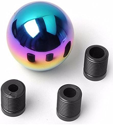 ETopLike Finish Aluminum Round Manual & Automatic Gear Transmission Stick Shift Knob Head Adapter Replacement for Most Car (3 Sizes 8mm 10mm 12mm)