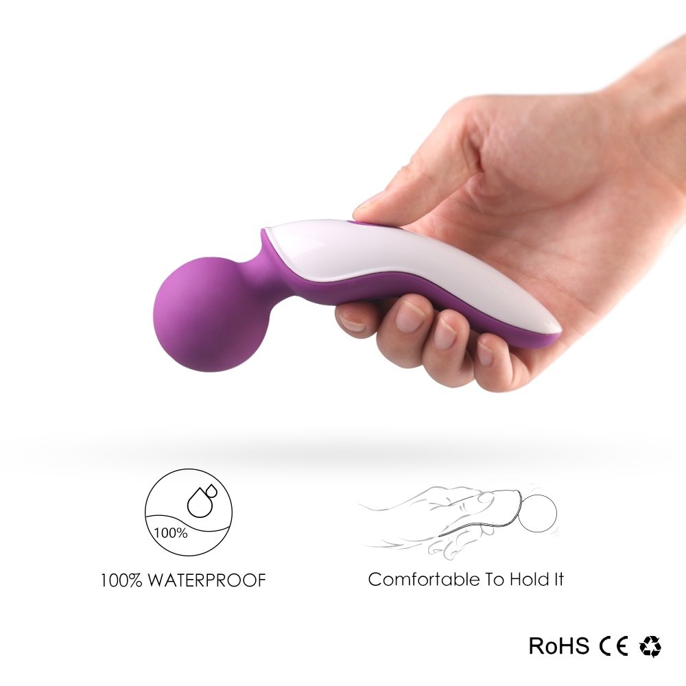 Vibrador Mujer  Magic Wand Massager Silicona % Impermeable con Velocidad Vibración