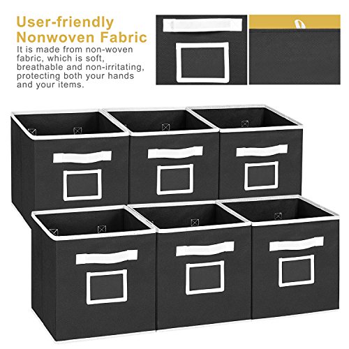 MaidMAX Foldable Storage Cubes Bins Containers, Cloth Shelf Baskets