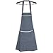 JOJO STYLE Apron with two pockets – Kitchen and Cooking Apron - Adjustable Neck Strap with long ties – Deep blue