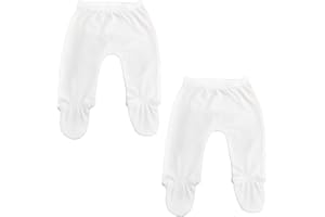 123 Bear 100% Cotton Baby Pants/Leggings with Footies 100% Cotton Unisex Boys Girls