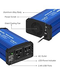 GELOO 300W Power Inverter, DC 12V a 110V AC Car Inverter con puertos de carga USB dual 4.8A