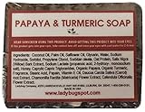 1 BAR - Natural Handmade Papaya Turmeric Skin Lightening Soap for Acne Scars, Age Spot, Liver Spot, 6 oz Bar