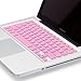 Kuzy Keyboard Cover Compatible with Pro 13 15 17 inch and Air 13.3 inch Silicone Skin Protector, Rose Pink