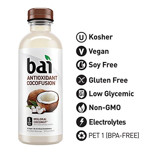 Bai Coconut Flavored Water, Cocofusions Variety Pack, 18 Fluid Ounce