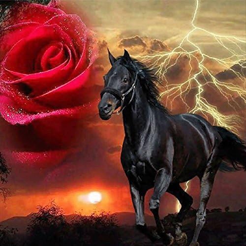 Large Lightning Horse Diamond Painting Full Drill by LUHSICE, 45x45cm