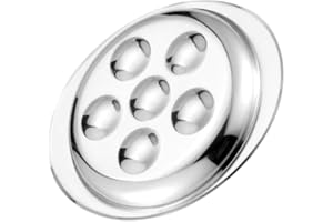 BESPORTBLE Stainless Steel Snail Baking Tray 19.5x16.8x2cm Escargot Plate for Home and Restaurant Shellfish