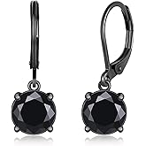 CiNily Leverback Dangle Earrings Created Crystal Drop Earrings Gold Plated Jewelry Gift for Women Girls 8mm