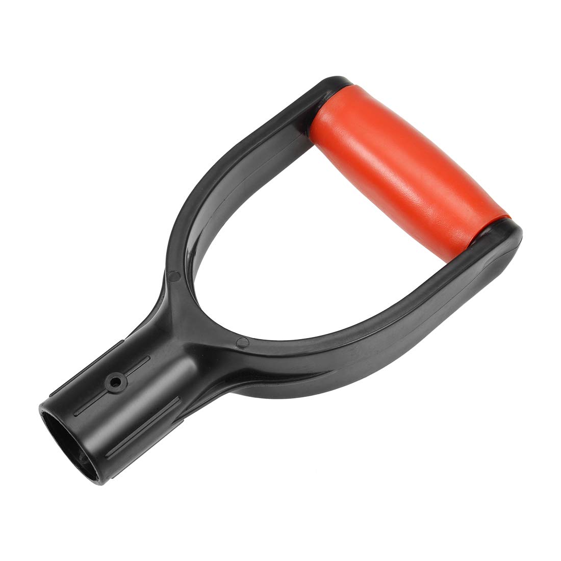 sourcing map Shovel D Grip Handle, 32mm Inner Diameter PVC for Digging Raking Tool Red Grip