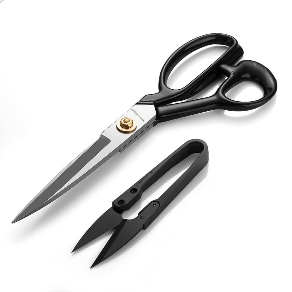 Astrowinter Dressmaking Scissors (8'', White) - Dressmaker Fabric Sewing Shears - Tailor's Scissors for Cutting Fabric, Leather AW-001-R8-W