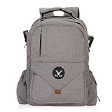 Hynes Eagle Multipurpose Diaper Backpack Baby Travel Bag for Dad or Mom Gray