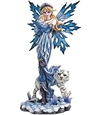 ICE ARMOR 8" H Blue Fairy With Wolf And Eagle