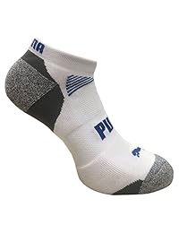 Puma - Calcetines acolchados para hombre, 6 unidades, sin muestra, con brazalete y talón