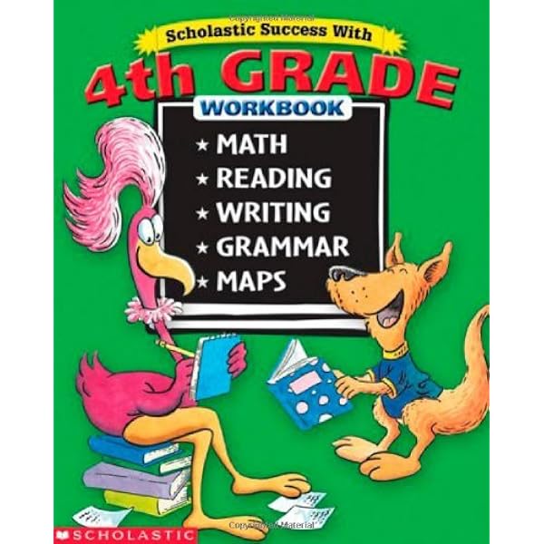 Scholastic - 4th GRADE Workbook with Motivational Stickers
