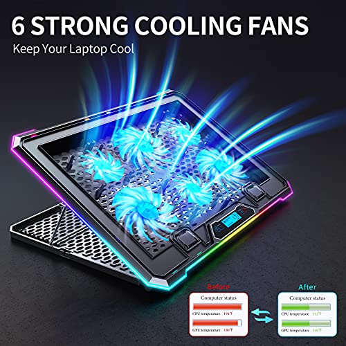 ICE COOREL RGB Laptop Cooling Pad Gaming Laptop Cooler, Laptop Fan