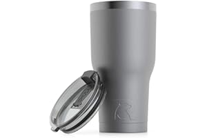 RTIC Tumbler, 30 oz Insulated Tumbler Stainless Steel Coffee Travel Mug with Lid, Spill Proof, Hot Beverage and Cold, Portable Thermal Cup for Car, Camping, Graphite