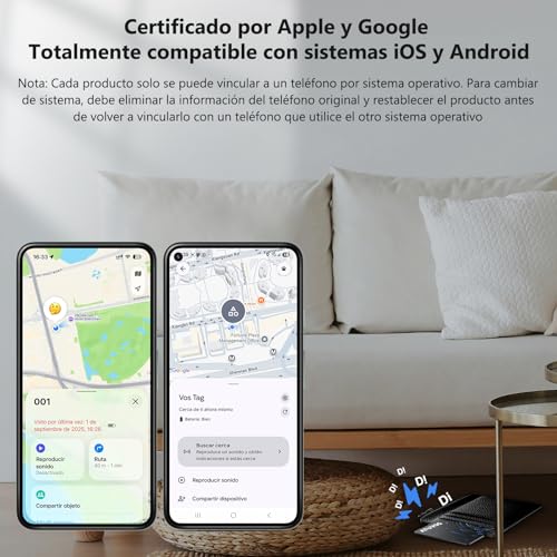 ATUVOS Smart Air Tag Card Pro Tracker for Android & iOS, Dual System Rechargeability Wallet Finder Compatible with Google Locator or Apple Search App for Wallets, Suitcases, Luggage, 2 Pack
