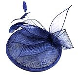 AM CLOTHES Womens Elegant Flower and Feather Hair Clip Fascinator