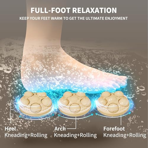 Collapsible Foot Spa with Heat,Remote Temperature Control and Bubble,Foot Bath Tub with 6 Massage Rollers,Timer Multiple Level Heating, Electric Pedicure Foot Spa Machine for Feet Care
