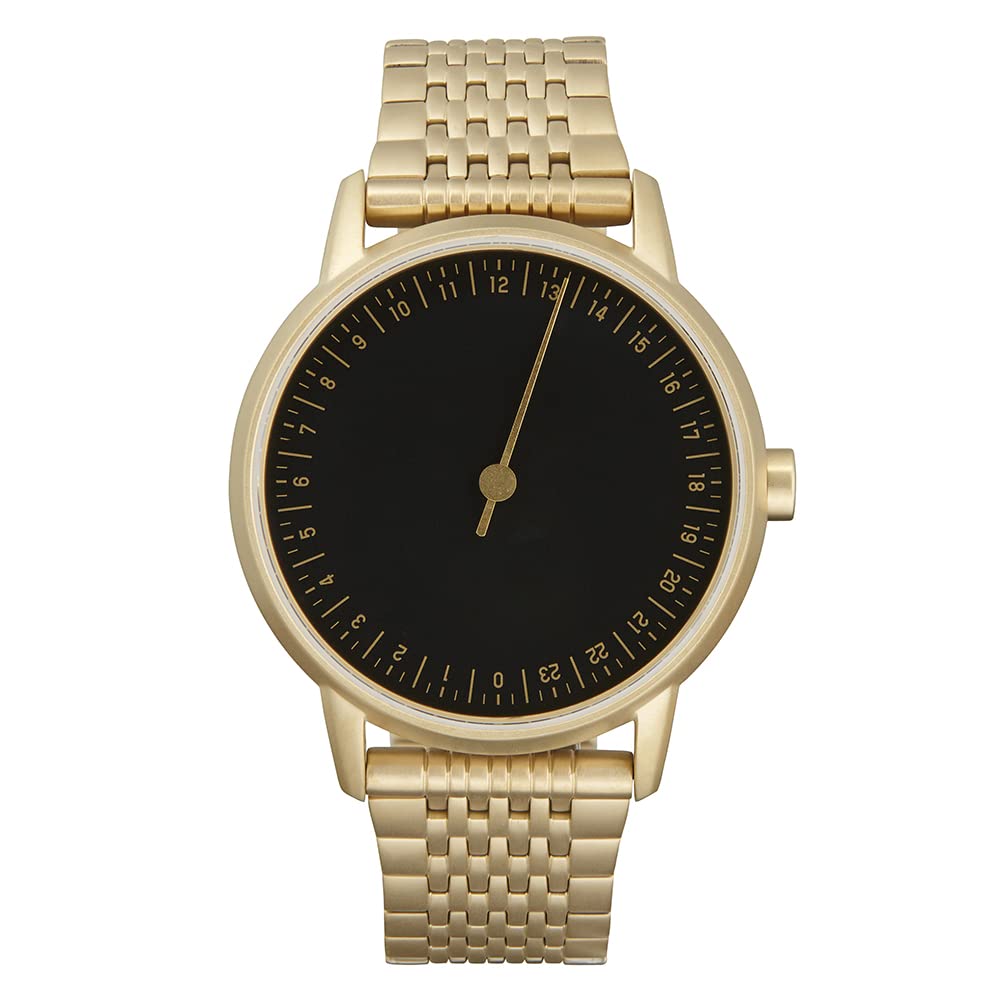 slow Round 15 - All Gold Steel, Black Dial