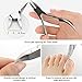 Cuticle Trimmer with Manicure Tools Set, Becoyou 5 Pcs Stainless Steel Professional Nail Tools, Cuticle Remover with Gel Polish Scraper Cuticle Cutter for Fingernails and Toenails