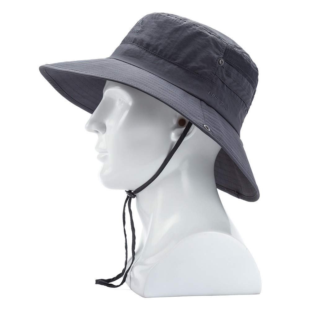 Wide Brim Sun Hat for Men/Women, UPF 50+ Waterproof Bucket Hat UV ...