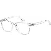 SUNAMOY Nearsighted Myopia Glasses Mens Womens Blue Light Spring Hinge Shortsighted Distance Glasses