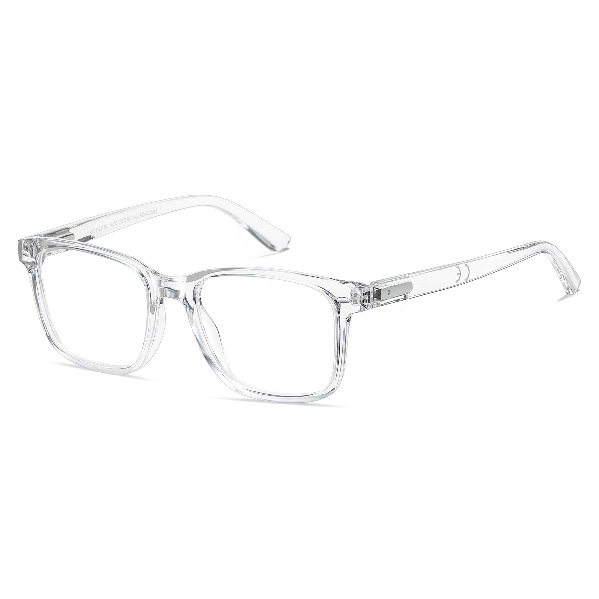 Photo 1 of SUNAMOY Nearsighted Shortsighted Myopia -2.25 Glasses Mens Womens Blue Light Spring Hinge Distance Glasses for Driving Transparent Frame (NOT READING GLASSES)