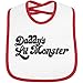 Monster's Lil Bib: Infant Rabbit Skins Contrast Trim Bib