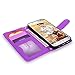 S7 Case, Galaxy S7 Wallet Case, Cellularvilla [Slim] [Card Slot] Premium Pu Leather Wallet Case [Wristlet] [Drop Protection] Flip Protective Stand Cover for Samsung Galaxy S7 G930 (Purple Glitter)