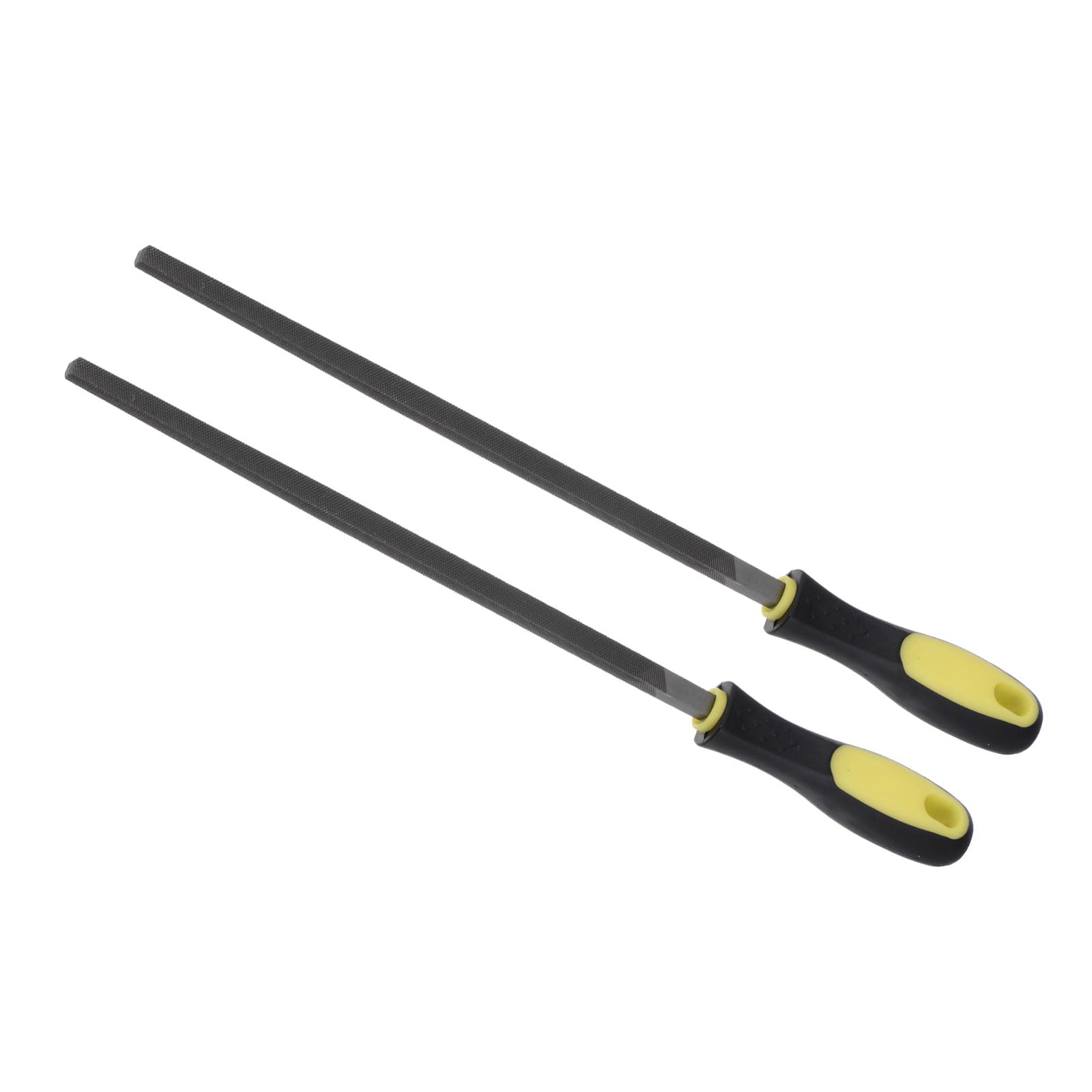 CoCud Square File, | 10 Inch File Length |, High Carbon Steel Medium Cut File Hand Rasp with Anti-Slip Grip Handle - (Applications: for Shaping Metal Wood Plastic), 2-Pieces