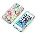 iPhone 5C Case, iPhone 5C Back Cover, MagicSky iPhone 5C Cases Plastic + TPU Paisley Flower Pattern Tuff Dual Layer Hybrid Armor Case for Apple iPhone 5C - 1 Pack - Retail Packaging - Cyan