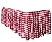 Oojami Red & White Checkered Table Skirt - Picnic Table Skirts- Gingham (4)
