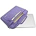 MOSISO Polyester Messenger Shoulder Bag with Adjustable Depth at Bottom Compatible 13-13.3 Inch Laptop, Pure Purple