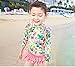 Baby Girls Toddler Kids 3 Pcs Long Sleeve Floral Swimwear Sun Protection Swimsuit Bathing Suits